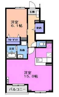ピクシー・ラビット【1階】の間取り