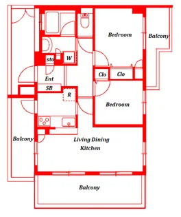 (仮)弘明寺マンション【2階】の間取り