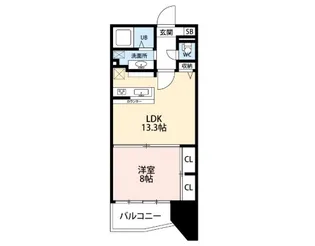 ルクレ阿波座レジデンス【4階】の間取り