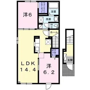ビッグイーストTAK1【2階】の間取り