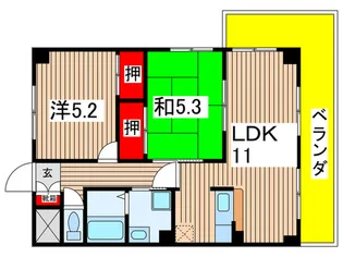 第2プレシオ【3階】の間取り