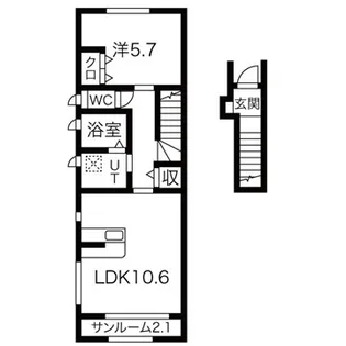 クレール アヴェニール【2階】の間取り