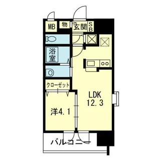 ライズ熊大病院前II【8階】の間取り