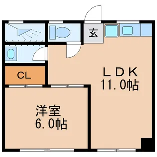 カーサバレンシア【2階】の間取り