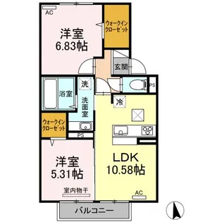 BEST COLOR【1階】の間取り