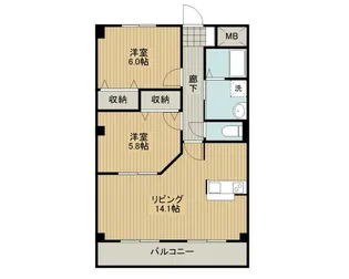 M エスパシオ【1階】の間取り