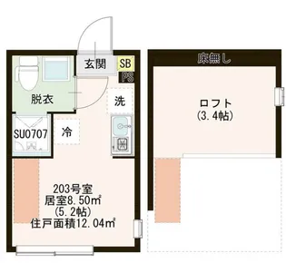 ハーモニーテラス若宮V【2階】の間取り