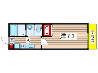 マーブルコート千葉みなと【1階】の間取り