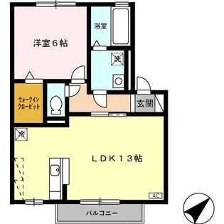 ジャルダン ポス A棟【1階】の間取り