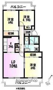 テレパレス伊勢原 1号棟【2階】の間取り