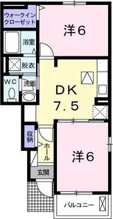 エスペランサ木原B【1階】の間取り
