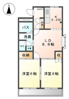 サンライズ1番館【3階】の間取り