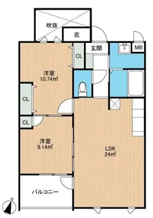 ル・シャトン【1階】の間取り