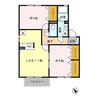 ルミエール A/B【2階】の間取り