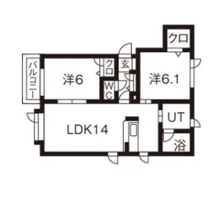 ファミーユ本町【2階】の間取り