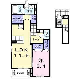ラ・フォンテ【2階】の間取り