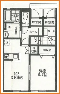 エスポワール【1階】の間取り