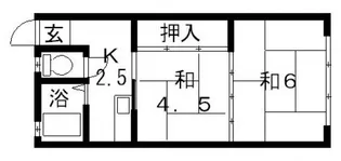 エクセレント老原 A棟B棟【2階】の間取り