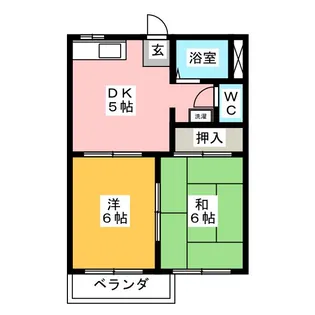 フォーブル大西B【2階】の間取り