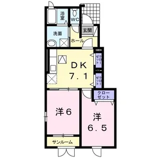 Nソレイユ【1階】の間取り