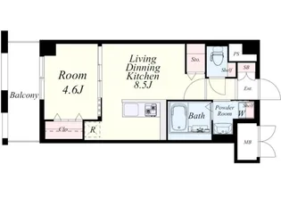 ベルコルティーレ【7階】の間取り