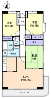 カーサグランデ緑が丘【4階】の間取り