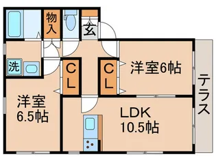 エステート in Azuma【1階】の間取り