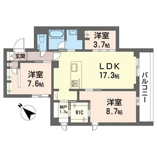 プルネ メゾン【3階】の間取り