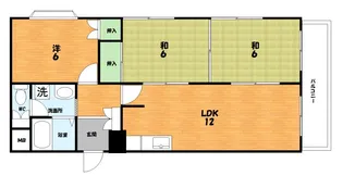 東香里ハーモニープラザ【1階】の間取り