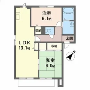 ファミール取石A【2階】の間取り