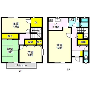 マーキス岩神AB【1階】の間取り