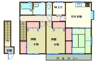 ラツールみわ B棟【2階】の間取り