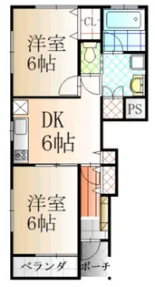 CA-SA七海A【1階】の間取り