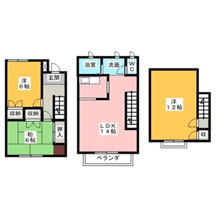 レイクサイド・ヴィラH【1階】の間取り