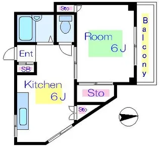 第二泉コーポ【1階】の間取り