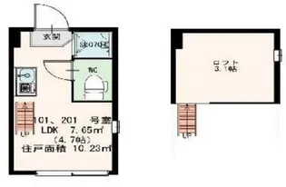 パークレジナス中野【1階】の間取り