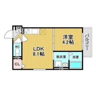 グリッター上新庄【1階】の間取り