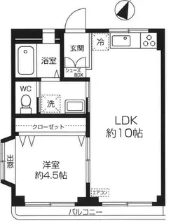 コスモ和光III【3階】の間取り