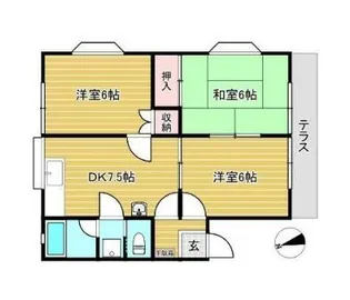 シャリエユウセイI【1階】の間取り