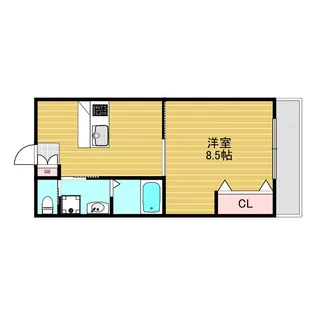 プルメリア新大阪【6階】の間取り