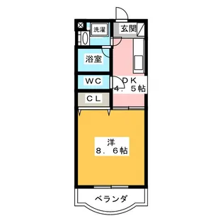 ラ・ミニヨン【1階】の間取り