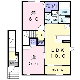 アッシュ ヒル I【2階】の間取り