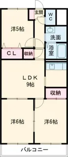HAPPY EREA BISCKET倶楽部【5階】の間取り