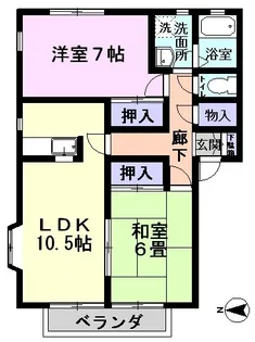 ベリエールミスズ3番館【2階】の間取り