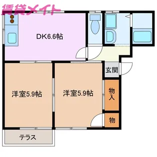 メゾン東川【1階】の間取り