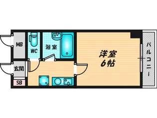 ラ・フェリオ新深江【4階】の間取り