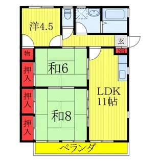 ライフピア山田【2階】の間取り
