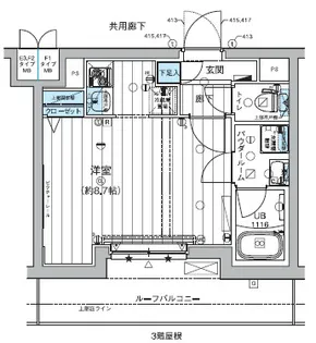 メインステージ板橋蓮根II【4階】の間取り