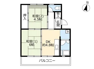 UR寝屋川【3階】の間取り