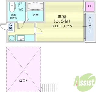 ネットコーポ旭ヶ丘【1階】の間取り
